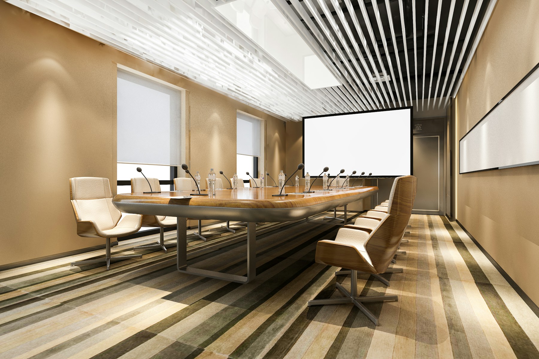 Professional boardroom interior
